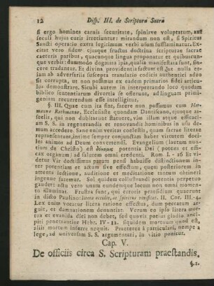 Cap. V. De officiis circa S. Scripturam praestandis.