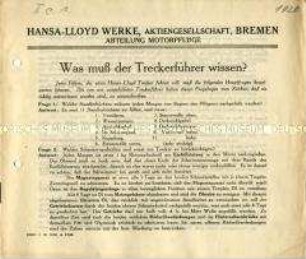 Was muss der Treckerführer wissen?