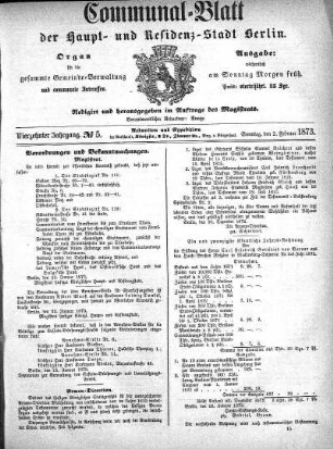 1873,5: No. 5, 2. Februar 1873