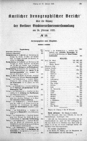 No. 10, 26. Februar 1920