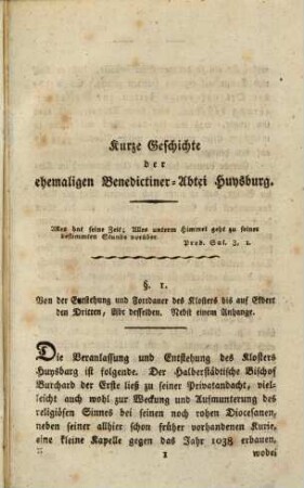 Geschichte der ehemaligen Benedictiner-Abtei Huysburg