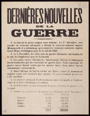 "Dernières Nouvelles de la guerre"