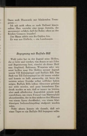 Begegnung mit Buffalo Bill