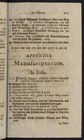 811-819, Appendix Manuscriptorum