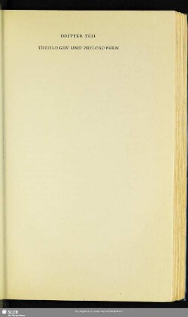 Dritter Teil: Theologen Und Philosophen