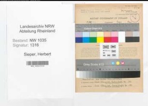 Entnazifizierung Herbert Sieper , geb. 13.08.1922 (Buchhalter)