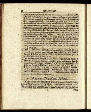 Articulus Trigesimus Primus. - Articulus Quadragesimus.