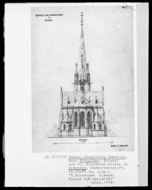 Entwurf zur Elisabethkirche in Eisenach, Choransicht