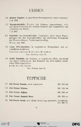 Teppiche (Nr. 177-191)