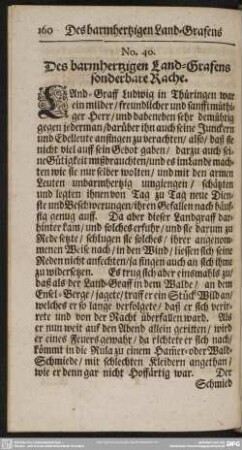 No. 40. Des barmhertzigen Land-Grafens sonderbare Rache