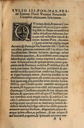 Opvscvlvm Primvm De Magna Vniversalis Ecclesiae Christi auctoritate & potestate : Quomodo in fide & moribus errare minimè potest ... contra recentiores haereticos