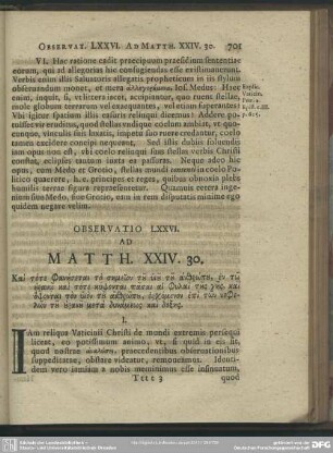 Observatio LXXVI. Ad Matth. XXIV. 30.