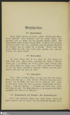 Mehlspeisen