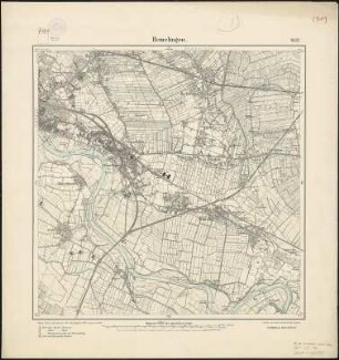 Messtischblatt 1452 : Hemelingen, 1916 Hemelingen : Hemelingen. - Aufn. 1897, hrsg. 1898, Auflagedr. 1916. - 1:25000. - [Berlin]: Reichsamt für Landesaufnahme, 1916. - 1 Kt.