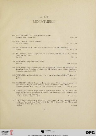 Miniaturen (Nr. 134-149)