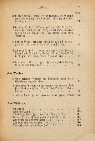 Herders Werke, 8. Römische Literatur