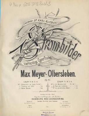 Strombilder : sechs vierhändige Clavierstücke ; op. 21, 5. Tanz der Libellen
