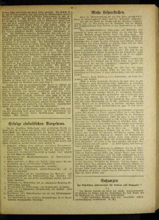 Erfolge einheitlichen Vorgehens