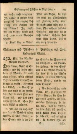 [5.] Gesinnung und Pflichten in Beziehung auf Gott Nr. 252 - 321
