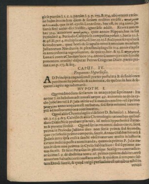 Caput IV. Proponens Hypotheses.