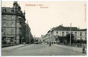 Nordhausen. Bahnhofstraße mit Straßenbahn