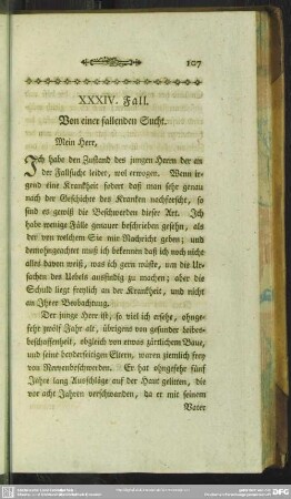 XXXIV. Fall. Von einer fallenden Sucht