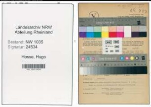 Entnazifizierung Hugo Hosse , geb. 19.10.1917 ()