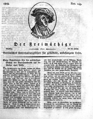 Nro. 149, Dienstag, den 26. Julius 1808