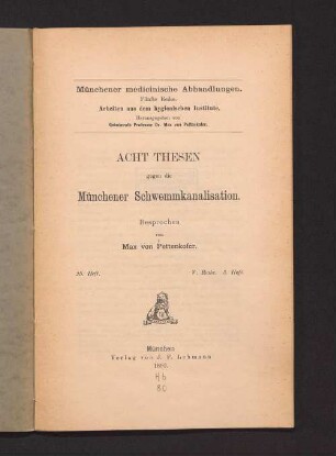 Acht Thesen gegen die Münchener Schwemmkanalisation