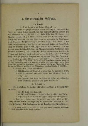 A. Die orientalische Geschichte