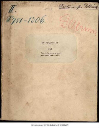 Kriegsgesetze und Verordnungen