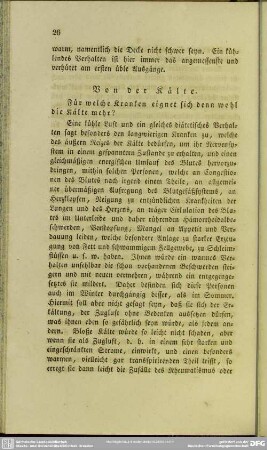 Von der Kälte