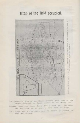 Map of the field occupied