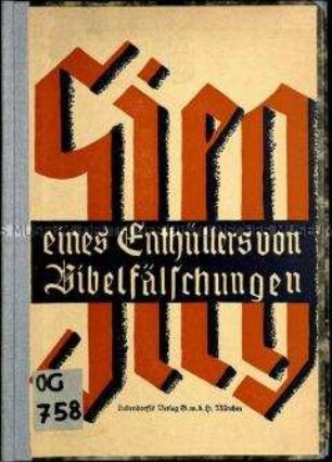 Propagandaschrift über die umstrittenen Bibelthesen des französischen Indologen Louis Jacolliot