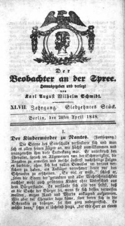 17. Stueck, 24. April 1848