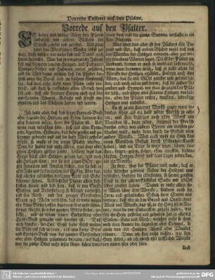 Vorrede auf den Psalter
