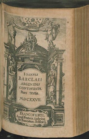 Pars tertia: Ioannis Barclaii Argenidis Continuatae Pars tertia