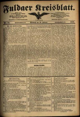 Ausgabe vom Mittwoch, den 28. Februar 1906.