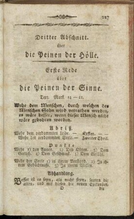 Dritter Abschnitt. Über die Peinen der Hölle.