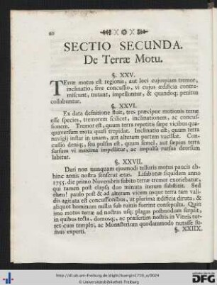 Sectio Secunda.
