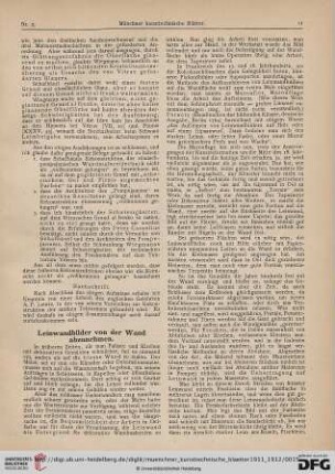 8: Leinwandbilder von der Wand abzunehmen
