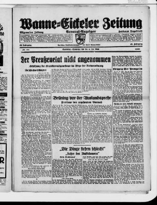 Wanne-Eickeler Zeitung : allgemeine Zeitung : General-Anzeiger : Hertener Tageblatt