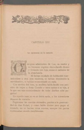 Capítulo XVI - La opulencia en la miseria