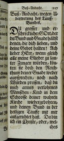 Buß-Andacht, wegen Ubertretung des Tauff-Bundes