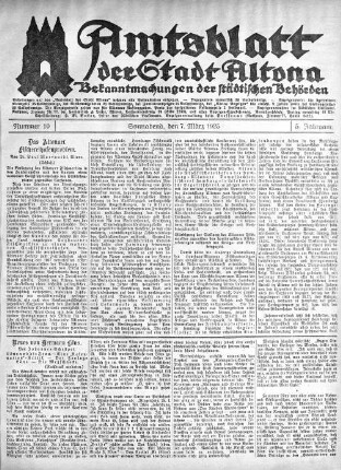 Nummer 10 : Sonnabend, den 7. März 1925