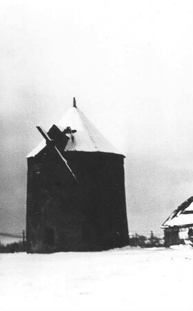 Schönbach. Holländermühle an der Straße nach Neusalza, Repro