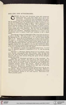 Frilling and Autochromes