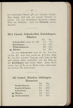 23) Cassel, Münden, Göttingen, Hannover