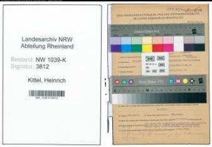 Entnazifizierung Heinrich Kittel , geb. 08.07.1892 (Angestellter)