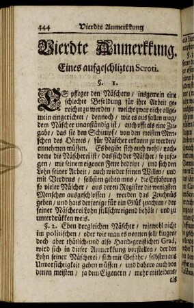 Vierdte Anmerkkung. Eines aufgeschlitzten Scroti.